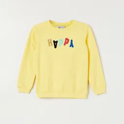 Fame Forever by Lifestyle Boys Yellow Printed Pure Cotton Sweatshirt-image-51