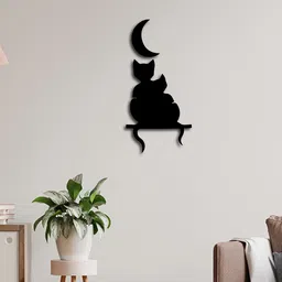 eCraftIndia Black Ready to Hang Wooden Wall Art-22