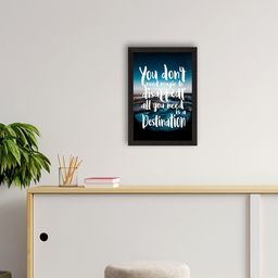eCraftIndia Black & Blue Printed Framed Wall Art-image-95