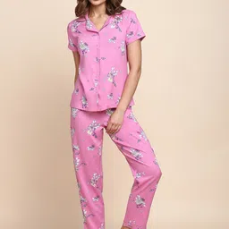 Van Heusen Floral Printed Lapel Collar Night suit-image-97