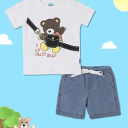 Nauti Nati Boys Printed T-shirt with Shorts-image-73