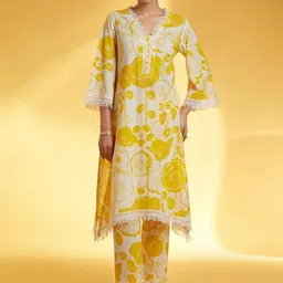 KALINI Floral Printed Kurta With Trouser-picture-27