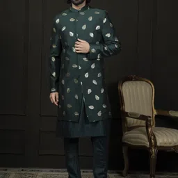 VASTRAMAY Embroidered Sherwani Set-picture-27