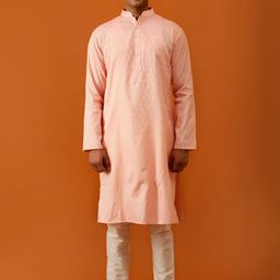 Streaks & Crosses Ethnic Motifs Mandarin Collar Kurta with Churidar-image-53