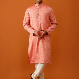 Streaks & Crosses Ethnic Motifs Printed Kurta with Churidar-image-54
