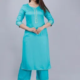 MAUKA Gotta Patti Detail Straight Kurta with Palazzos-picture-29