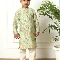 Readiprint Fashions Boys Floral Printed Regular Pure Silk Kurta with Pyjamas-picture-37