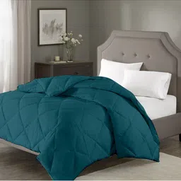 RAZZAI Teal Geometric Microfiber AC Room 150 GSM Single Bed Comforter-picture-8