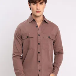 Beyoung Cotton Spread Collar Casual  Shirt-image-79