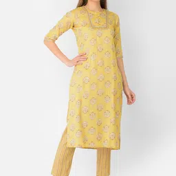 V TRADITION Women Ethnic Motifs Printed Kurta with Trousers-image-83