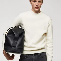MANGO MAN Round Neck Ribbed Pullover-image-4