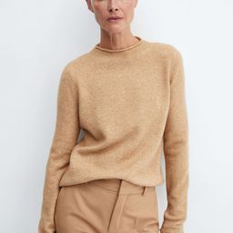 MANGO Solid High Neck Pullover-image-65