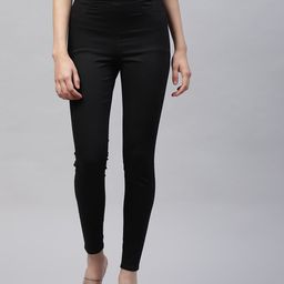 Marks & Spencer Women Black Solid High Waist Jeggings-picture-20