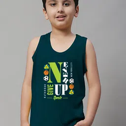 Friskers Boys Printed Scoop Neck Gym Vest-image-0