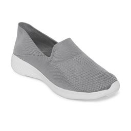 People Women Grey Textile Walking Non-Marking Shoes-36