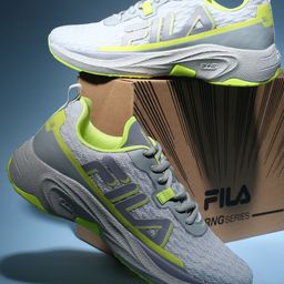 FILA Women Mesh Lace-Up Running Shoes-57