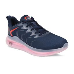 Campus Men Navy Blue & Pink Mesh Running Shoes-46