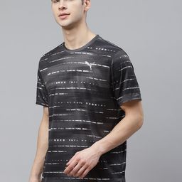 Puma Men Black & Grey Graphic Printed Round Neck Running T-shirt-image-99