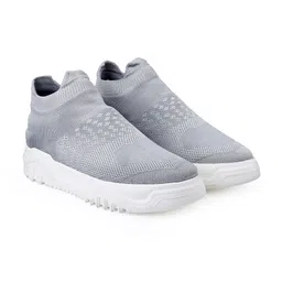 Bxxy Men Elevator Formal Non-Marking Moccasin Shoes 935-Grey-5-Grey-89
