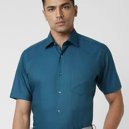Van Heusen Men Micro Ditsy  Printed Spread Collar Formal Shirt-image-33