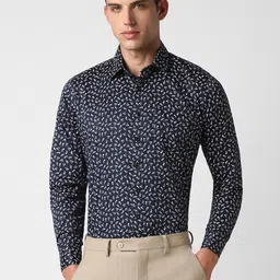 Van Heusen Slim Fit Floral Printed Pure Cotton Casual Shirt-image-28