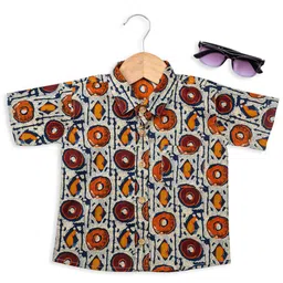 BAESD Boys Relaxed Geometric Printed Organic Cotton Casual Shirt-33