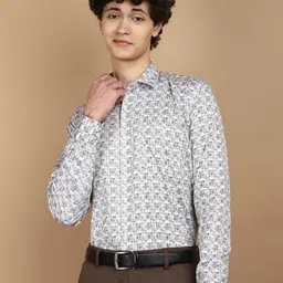 J White by Vmart Men Abstract Printed Opaque Formal Shirt-image-63