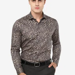 JB STUDIO Slim Fit Floral Printed Cotton Shirt-image-60