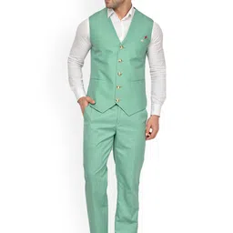 REFULGENT Collarless Single-Breasted Two-Piece Suit-picture-10