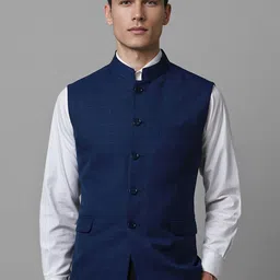 Louis Philippe Checked Nehru Jacket-49