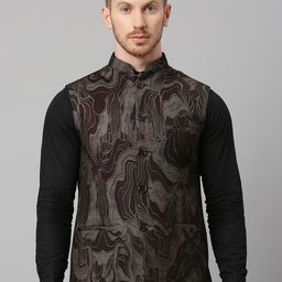 ESSAS club Abstract Printed Nehru Jacket-21