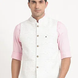 Turtle Abstract Printed Mandarin Collar Nehru Jackets-4