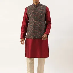TheEthnic.Co Printed Nehru Jacket-picture-28
