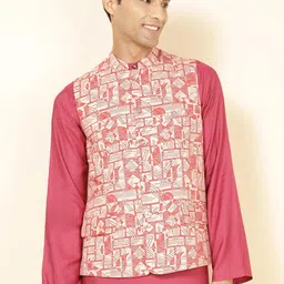 Fabindia Printed Cotton Nehru Jacket-picture-42