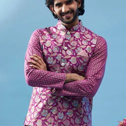 KISAH Printed Pure Cotton Nehru Jacket-43