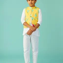 Somersault Boys Pack Of 2 Printed Pure-Cotton Reversible Nehru Jackets-14