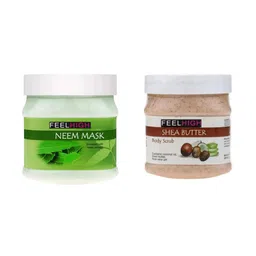 FEELHIGH Set Of 2 Neem Mask & Foot Scrub 500ml-Each-13