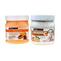 FEELHIGH Set Of Papaya Cream And Vitamin C Scrub  - 500ml Each-39