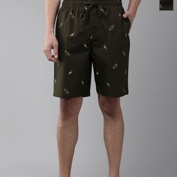 Van Heusen Men Pack Of 2 Printed Touch Functional Pocket Lounge Shorts-6