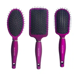 MAJESTIQUE Set of 3 Detangling Cushion & Hair Straightener Brushes-20