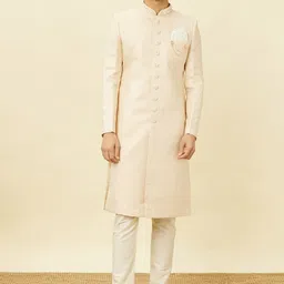 Manyavar Self Design Sherwani With Churidar-picture-5