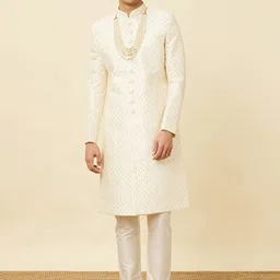 Manyavar Self-Design Art Silk Sherwani Set-picture-55