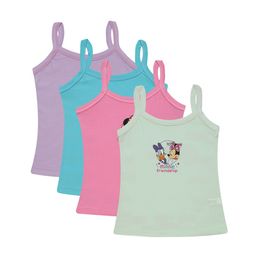 Bodycare Kids Girls Pack Of 4 Minnie Mouse Printed Cotton Innerwear Vests-picture-49