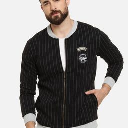 Campus Sutra Striped Windcheater Bomber Jacket-picture-42