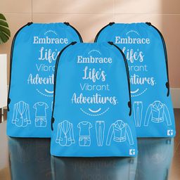 Kuber Industries Blue & White 3 PIeces Regular Shoes Organiser Organisers-37