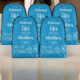Kuber Industries Blue & White 5 Pieces Regular Shoes Organiser Organisers-58