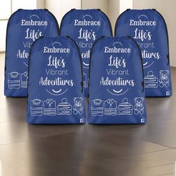 Kuber Industries Blue & White 5 Pieces Regular Shoes Organiser Organisers-10