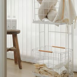 Arhat Organizers White Duo Divide Laundry Basket-18