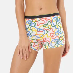 bummer Women Printed Micro Modal String Theory Mid Rise Boy Shorts-image-77