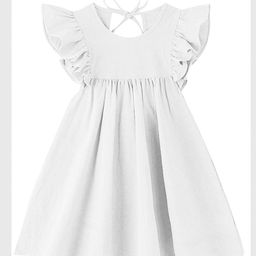 THE BABY ATELIER Girls Off White Solid Pure Cotton Nightdress-image-37